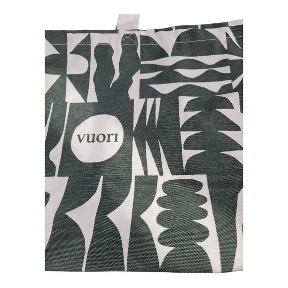 Vuori Canvas Tote Bag‎ Green White Abstract Print Gym Beach Travel Carryall - Picture 3 of 8